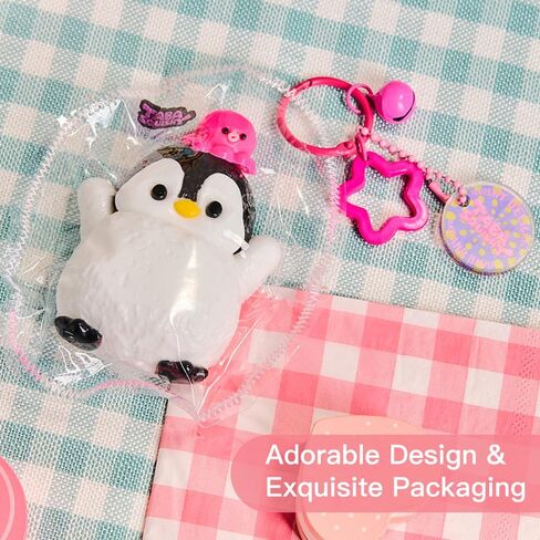 Cute Animals Taba Squishy Toys for Kids & Adults – Kawaii Stress Relief Fidget Sensory Toys, Soft Silicone Squeeze Gifts for Children, Teens, and Adults (Penguin) in Saudi Arabia