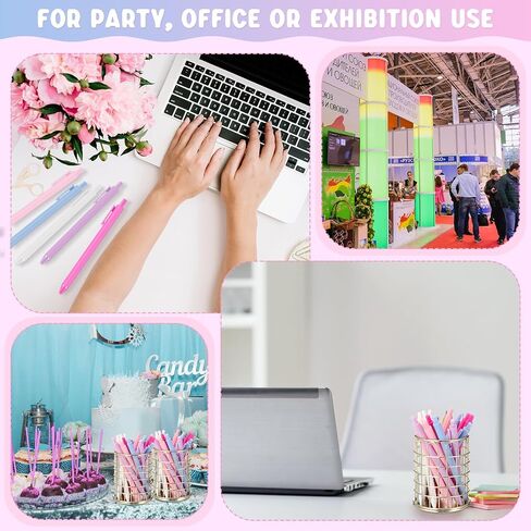50 Pcs Cute Pretty Pens Bulk 1.0mm Medium Point Colorful Retractable Smooth Writing Ballpoint Pens for Office Home Birthday Party Supplies(Neutral Color) in Saudi Arabia