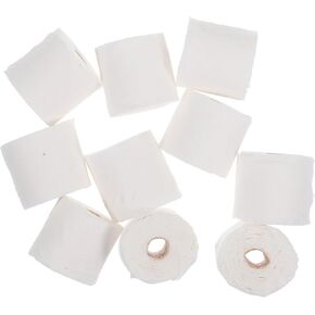 Upkoch 10pcs Mini Dollhouse Tissue Rolls ، 1:12 نموذج محاكاة قابلة للفصل ، مناديل Doll Bather Bathroom ، ملحقات مصغرة قابلة للتحصيل للمطبخ ، المنزل ، الهدية