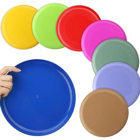 Anzmtosn 8 Inch Sport Flying Disc, Beach Sand Sport Ring Toys, Large Beach Flying Ring Toy Sets Kit for Pool Playground Toy Gift Set Bundle for Kids Boys Girls Outdoor Garden Backyard Pack- 8 Pack