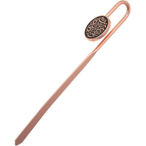 Islamic Metal Bookmark with Arabic Calligraphy Rabbi Zidni Ilma| Holy Quran Bookmark | Ramadan/Eid/Nikkah Gifts (White)