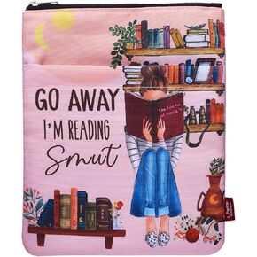 Book Sleeve for Book Lovers, Bookish Book Protector, Book Covers for Paperbacks, Washable Fabric, Book Sleeves with Zipper, Medium 11 Inch X 8.7 Inch