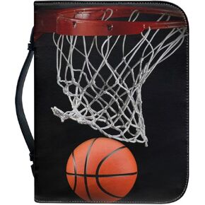 Basketball Bible Cover for Men Bible Protective Bag PU Leather Bible Journal Case Waterproof Bible Protector