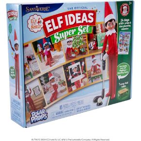 The Elf on the Shelf 24-Day Super Set Official The Elf on the Shelf Ideas for 24 Days of Elf Magic - 80+ Props, MagiFreez Standing Pants and Calendar - for Ages 3 Years and Up Scout Elf Not Included