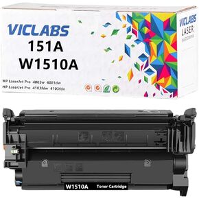 151A W1510A Toner Cartridge Replacement for HP W1510A 151A Toner Cartridge for use in HP Laserjet Pro 4003 4103 4003w 4003dn 4003dw 4103dw 4103fdw 4103fdn Printers (1- Pack, Black)