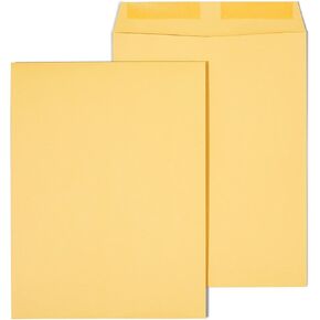 Staples 534743 Gummed Flap Kraft Catalog Envelopes 9-1/2-Inch X 12-1/2-Inch Brown 100/Bx