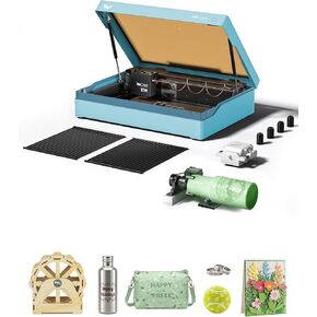 WECREAT Vista 10W Laser Engraving Machine with 9-in 1 Rotary, Smart HD Camera, Compact Diode Desktop Laser Engraver for Beginners DIY Hobbyist Wood Leather Glass Metal Jewelry Gifts Making