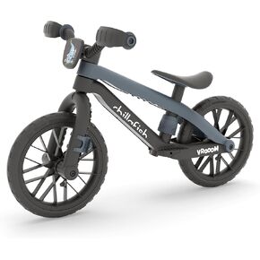 Chillafish Bmxie² Lightweight Balance Bike with Integrated Footrest and Footbrake for Kids Ages 2 to 5 Years, 12-inch Airless Rubberskin Tires, Adjustable Seat Without Tools, Blue