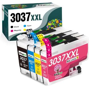 Kingjet Compatible for Brother LC3037 Ink Cartridges Replacement for Brother LC3037 XXL LC3039 XXL Work with MFC-J5845DW MFC-J5945DW MFC-J6545DW MFC-J6945DW, 4 Pack for Brother LC3037XXL LC3039XXL