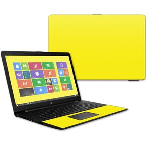 MightySkins Skin Compatible with HP 17t Laptop 17.3" (2017) - Solid Yellow | Protective, Durable, and Unique Vinyl Decal wrap Cover | Easy to Apply, Remove, and Change Styles | Made in The USA