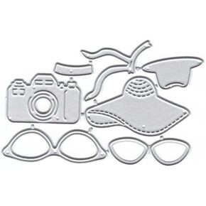 Glasses Hat Camera Die Cuts DIY Sewing Metal Cutting Dies for Handmade Card Making Stencils Festivals Scrapbooking Album Paper Craft Template Die-Cuts