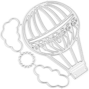 Hot Air Balloon Die Cut for Card Making, Hot Air Balloon Metal Cutting Dies Congratulations Die Cuts Embossing Stencils Template for DIY Scrap-Booking Decor Wedding Birthday Blessing Card