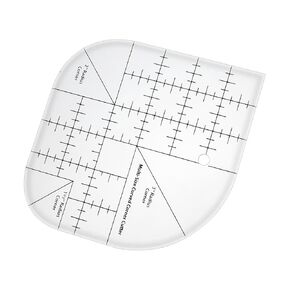 Acrylic Sewing Curved Corner Cutter Ruler, Multifunctional Quilting Rulers, Quilting Templates DIY Sewing Supplies Transparent Sewing Ruler, 6.1 x 6.1 inches Sewing Rulers and Guides for Fabric