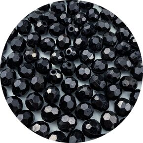 300pcs 8mm Acrylic Round Crystal Beads for Crafts Spacer Beads for Jewelry Making Round Faceted Beads for Necklaces Bracelets Earrings Making Jewelry Decoration(White)