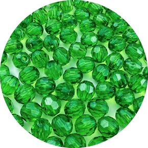 300pcs 8 ملم من الخرز الكريستالي الدائري للأكريليك للخرز المباريات الحرف لصنع المجوهرات مخرجات جولة لأساور القلادات التي تصنع الديكور للمجوهرات (أبيض) in Kuwait