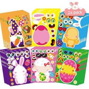 St Patrick Stickers for Kids - 27 Sheets Make Your Own Shamrock Stickers for Gift Decor, Makea Animal Face Stickers for Irish Lucky Party Favors Crafts School Classroom Activity Rewards for Kids