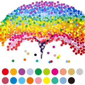 1400 PCS Colored Dot Stickers, 10 Bright Color Round Polka Circle Labels for Warehouse, Retail, Home Organization, Classroom, Office, Food Service and Medical (Each Measure 3/4")