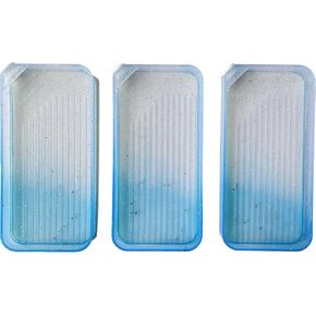Gradient Diamond Painting Trays with Stopper, 3 Pcs Plastic Diamond Art Painting Bead Sorting Trays, Diamond Art Trays for Adults, Diamond Art Accessories and Tools (Purple)