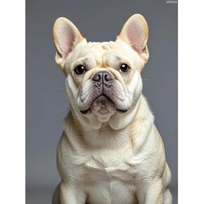 IPISSOI Cream French Bulldog 5D Diamond Art Diamond Painting DIY Kits Full Round Drill Rhinestones Crystal by Number Embroidery Arts and Crafts for Living Room Bedroom Home Wall Decor 12x16 inch