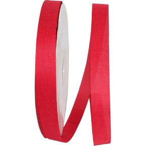 Reliant Ribbon Linen Natural Allure Ribbon, 7/8 Inch X 100 Yards, Red