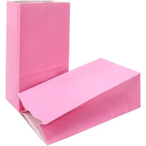 KEYYOOMY Small Paper Bags Red Party Goody Bags Party Favor Bags Paper Lunch Bags (100 CT, 3.5 X 2.4 X 7.1 In)