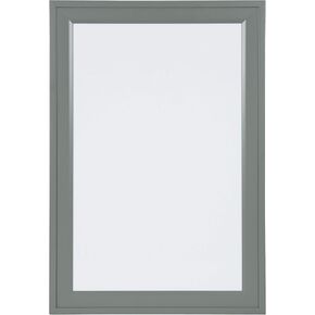 DesignOvation Bosc Decorative Framed Magnetic Dry Erase Board, Gray, 18.5x27.5