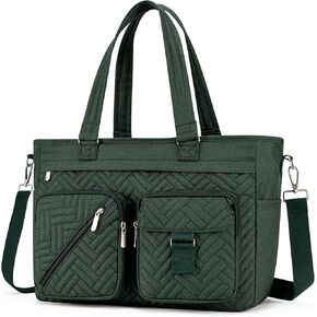 Laptop Bag 15.6'' Large Laptop Tote Bag for Women Work Teacher Bags for Office, Travel, College (Army)