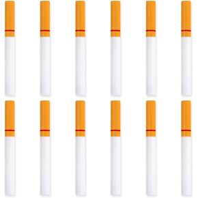 12 Pcs Fake Puff Cigarettes, 3 Inch Prop Cigarettes Fake Cigarette for Prank Gift Novelty Toy Movie and Costume Accessory
