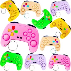 24 Packs Bulk Gamepad Birthday Party Favors, Small Controller Theme keychain For Summer Classroom Prize Boys Kids Gifts Toys