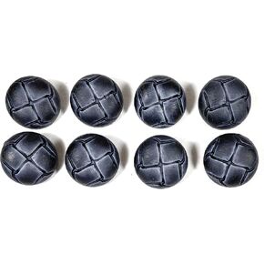 Premium ~ Faux Navy Blue Leather Button Set ~Replacement Button Set for Your Favorite Harris Tweed, Camel-Hair, Cashmere, & High-End Sport Coats (8 Pc 3/4" #28)
