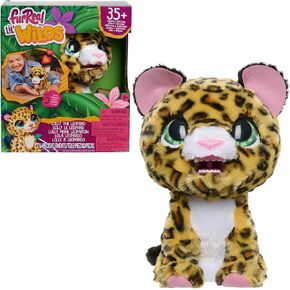 Just Play furReal Lil Wilds Lolly The Leopard Interactive 8-inch Plush Stuffed Animal with Over 35 Sounds and Reactions, 6-Pieces, Kids Toys for Ages 4 Up