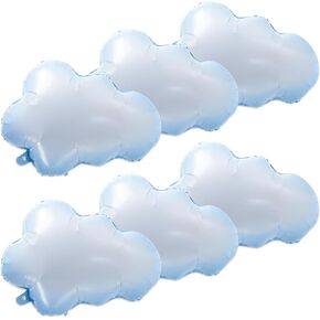 Cloud Balloons 6PCS White Cloud Foil Balloons Cloud Party Decorations,Cloud Balloon For Birthday Party Decorations Supplies Themed Party Birthday Baby Shower,Clouds Decorations