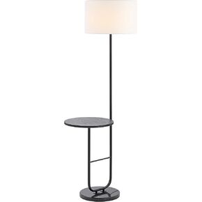SAFAVIEH Lighting Collection Admir Modern Black 61-inch Tray Table Floor Lamp (LED Bulb Included)