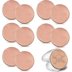 Yinkin 10 Pieces Blank Challenge Coin Threaded Edged 40 mm with Acrylic Protection Box Laser Engravable Pattern for DIY Crafts Birthday Travel Commemorative Collection