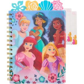Innovative Designs Disney Princess Tab Journal Notebook for Kids, Spiral Bound, 96 Lined Pages, 8 x 7 inches