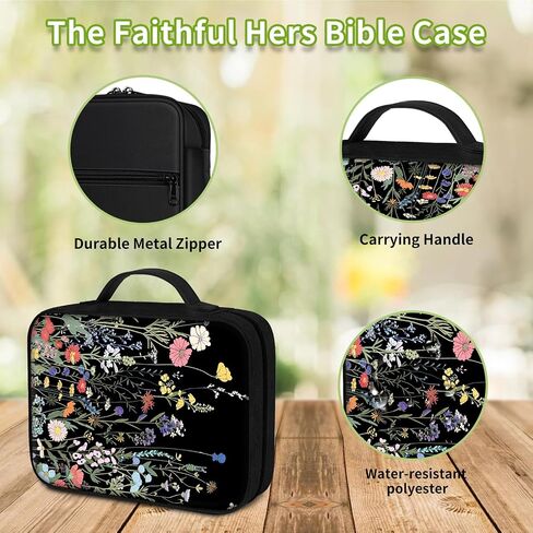 Bible Cover, Carrying Book Case Church Bag Bible Protective PU Leather Bible Covers with Handle and Zippered Pocket, for Standard and Large Size Bible 10.1x7.5x2 in,Lighthouse Beacon Clouds in Kuwait