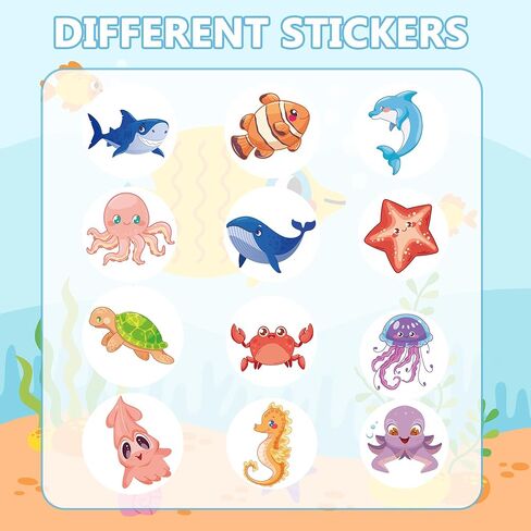 Dinosaur Sticker Roll for Kids Party - 1000 Pcs Cute Animal Round Stickers Rolls, Cartoon Designs Stickers for Teacher Reward Motivational School Classroom Party Supplies Adhesive Label Envelope Seal in Kuwait