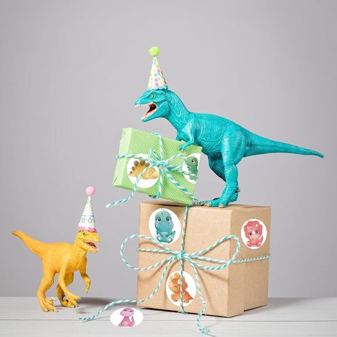 Dinosaur Sticker Roll for Kids Party - 1000 Pcs Cute Animal Round Stickers Rolls, Cartoon Designs Stickers for Teacher Reward Motivational School Classroom Party Supplies Adhesive Label Envelope Seal in Kuwait