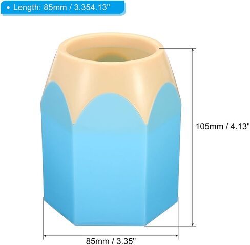 PATIKIL Pencil Holder, 2 Pack Pen Holder for Desk Cute Plastic Pencil Holder for Desk Pencil Holders Cup Organizer Pencil Shape, Blue Green in Kuwait
