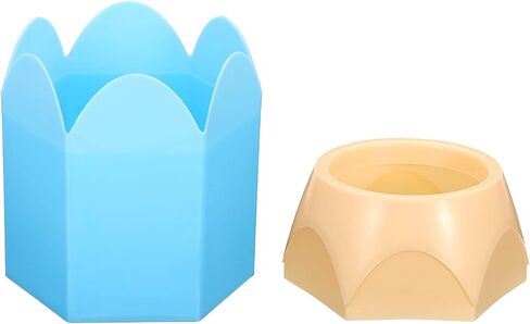 PATIKIL Pencil Holder, 2 Pack Pen Holder for Desk Cute Plastic Pencil Holder for Desk Pencil Holders Cup Organizer Pencil Shape, Blue Green in Kuwait