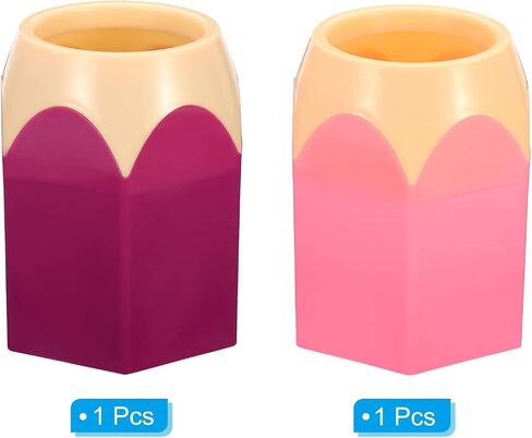 PATIKIL Pencil Holder, 2 Pack Pen Holder for Desk Cute Plastic Pencil Holder for Desk Pencil Holders Cup Organizer Pencil Shape, Blue Green in Kuwait