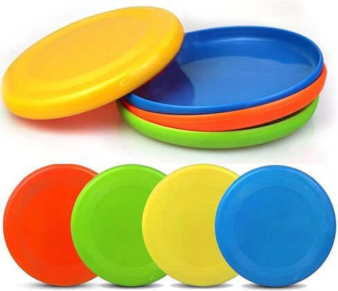 ألعاب Sand Beach ، Jumbo 8 "ألعاب Flying Disc للبالغين ، لعبة قرص ساحة رياضية لإكسسوارات الشاطئ في الهواء الطلق ، الفناء الخلفي ، العشب ، الحديقة ، Flying Ring Gift Girls ، Stocking Stocker (8 Pack) in Kuwait
