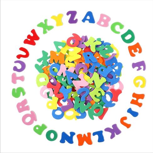 ملصقات رسائل الرغوة للحرف اليدوية ، 650 PCS ملصقات رغوة أبجدية صغيرة ، ملصقات ملصقات ملصقات A-Z ALPHABET ، مستلزمات الفنون الفنية لزخارف قرص DIY (0.79 بوصة) in Kuwait