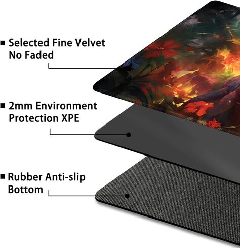 Playmat for MTG ، مع أكياس تخزين مجانية ، حصيرة اللعبة 24 × 14 بوصة ، TCG وحصيرة لعبة لوح للبطاقات ، موسيباد مكتب الحصير (Dinosaur 5-Auxiliary Combat) in Kuwait