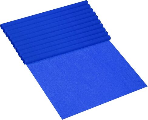 PATIKIL 3.3ft Crepe Paper Roll, 10 Roll 20" Width Soft Paper Streamer Sheet for Craft Flower Making Wrapping Party Birthday Wedding Decoration Ornament, Blue in Saudi Arabia