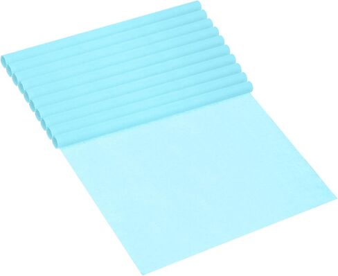 PATIKIL 3.3ft Crepe Paper Roll, 10 Roll 20" Width Soft Paper Streamer Sheet for Craft Flower Making Wrapping Party Birthday Wedding Decoration Ornament, Blue in Saudi Arabia