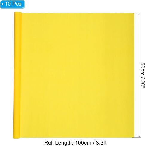 Patikil 3.3ft لفة الورق الكريب ، 10 لفة 20 "عرض ورقة لافتة لذيذة لليئة لزهرة الحرف صنع الحفل عيد ميلاد الزفاف زخرفة الزفاف ، الأزرق in Saudi Arabia