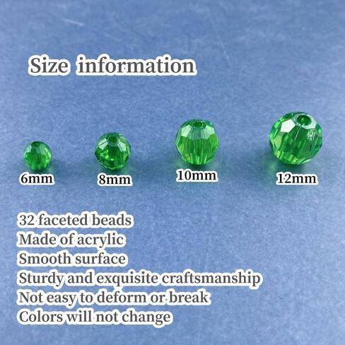 300pcs 8mm Acrylic Round Crystal Beads for Crafts Spacer Beads for Jewelry Making Round Faceted Beads for Necklaces Bracelets Earrings Making Jewelry Decoration(White) in Saudi Arabia