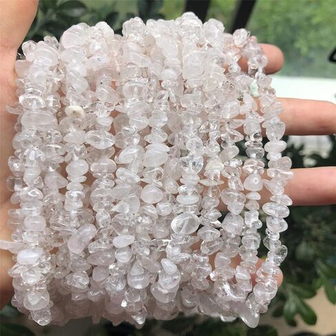 Fekuar 66" Irregular Tumbled Fluorite & Amethyst Chip Beads for Jewelry Making, Healing Crystal Drilled Loose Bead Strand DIY Craft Supplies, 5-8mm in Saudi Arabia