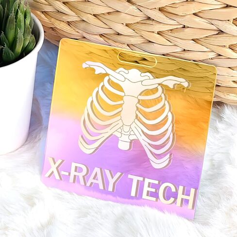 Plifal X-RAY Badge Buddy Card Holder - Nurse Nursing Accessories Laser Skeleton Print Colors Horizontal ID Identification Tags for Hospital Student Medical Work in Kuwait